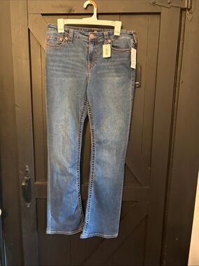 True Religion Medium Blue Wide-Leg Flare Jeans